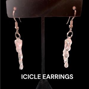 Clear Icicle Dangling Earrings, New WithoutTags